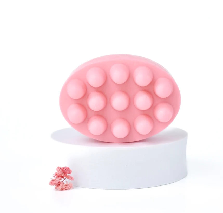 Shea Massage Soap Bar- Pink Hibiscus